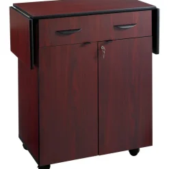 Safco Hospitality Service Cart, Mahogany