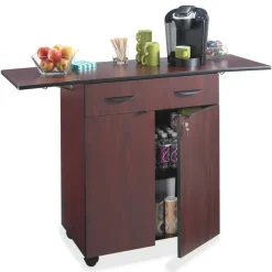 Safco Hospitality Service Cart, Mahogany