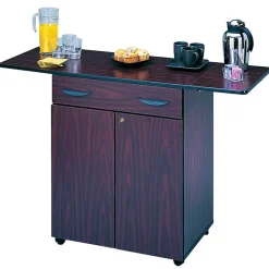 Safco Hospitality Service Cart, Mahogany