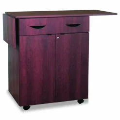 Safco Hospitality Service Cart, Mahogany