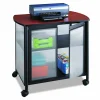 Safco Impromptu Machine Stand, 26 1/2"H x 26 3/10"W x 21"D, Cherry/Black