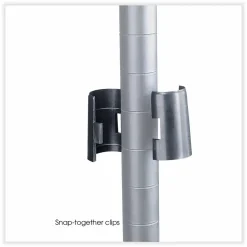 Safco Industrial Add-On Unit, Four-Shelf, 48w x 24d x 72h, Steel, Metallic Gray