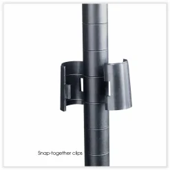 Safco Industrial Extra Shelf Pack, 36w x 24d x 1.5h, Steel, Black, 2/Pack