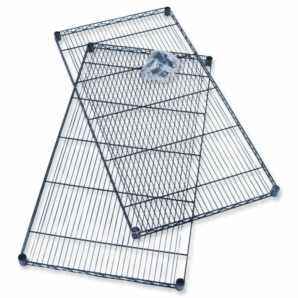 Safco Industrial Extra Shelf Pack, 36w x 18d x 1.5h Steel. Black, 2/Pack
