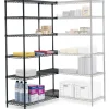 Safco Industrial Wire Shelving Starter Unit, 48"W x 18"D, Black
