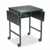 Safco Machine Stand With Drop Leaves, Black