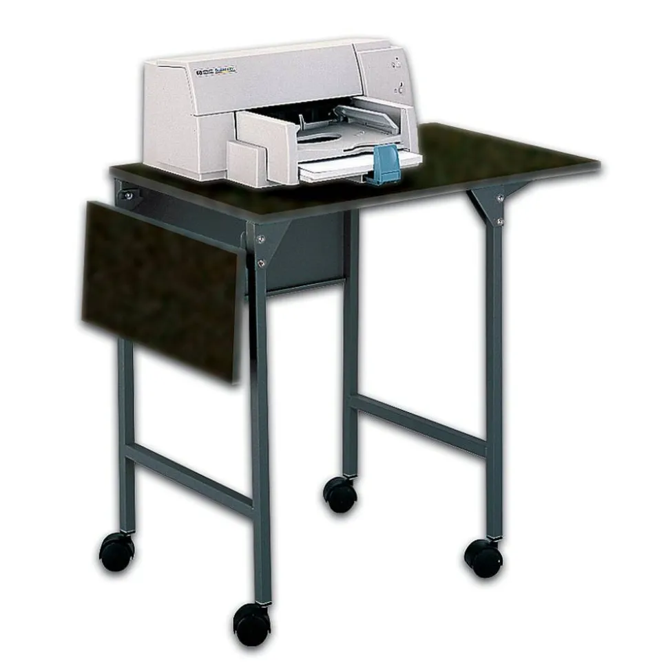 Safco Machine Stand With Drop Leaves, Black