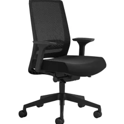 Safco Medina Deluxe Ergonomic Mesh High-Back Desk Chair, Black