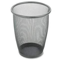Safco Mesh Wastebasket, 5 Gallons, Black