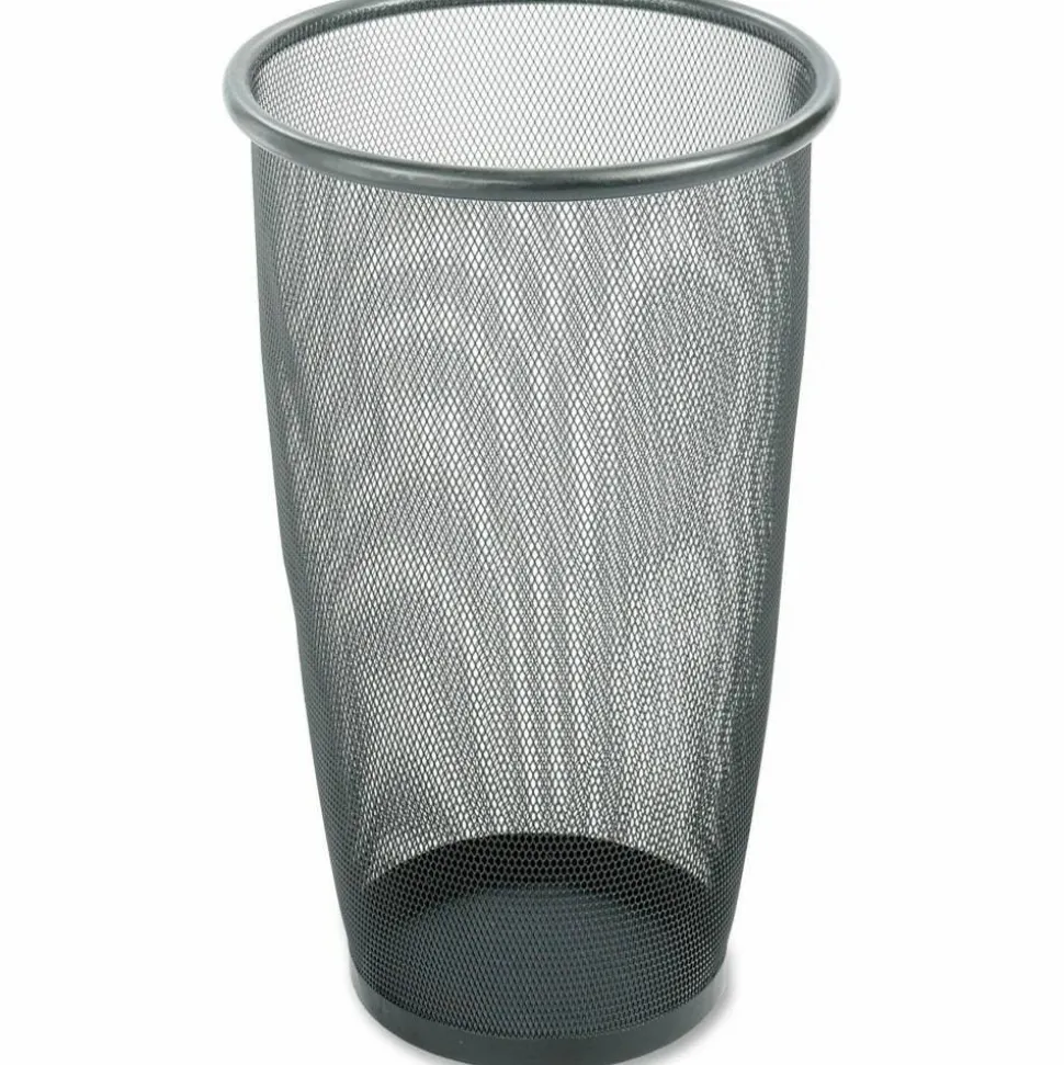 Safco Mesh Wastebasket, 9 Gallons, Black