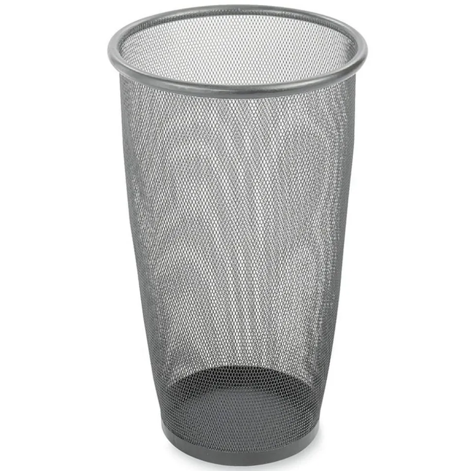 Safco Mesh Wastebasket, 9 Gallons, Black
