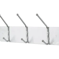Safco Metal Wall Rack Coat Hooks, 3 Hooks, 7
