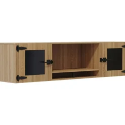 Safco 72" Mirella Smoked Glass Doors Wall Hutch