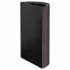 Safco Mixx Recycling Center Half-Round Receptacle, 23 gal, Steel, Black