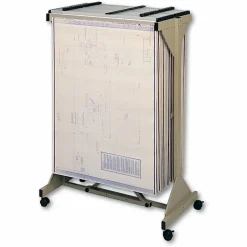 Safco Mobile Planning Center Hanging Flat File Stand, Tropic Sand