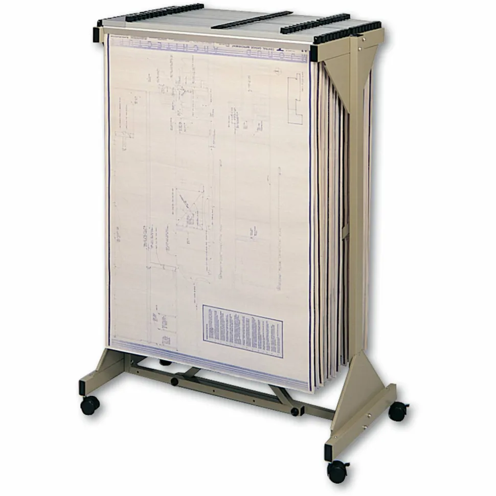 Safco Mobile Planning Center Hanging Flat File Stand, Tropic Sand