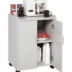 Safco Mobile Refreshment Center, 31"H x 23"W x 18"D, Gray