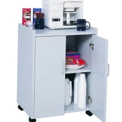 Safco Mobile Refreshment Center, 31"H x 23"W x 18"D, Gray