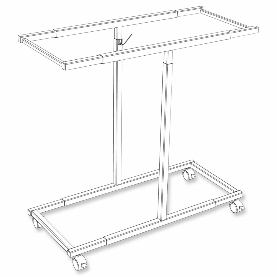 Safco Mobile Vertical File, 12 Hanging Clamps, 39.25w x 16d x 52h, Tan