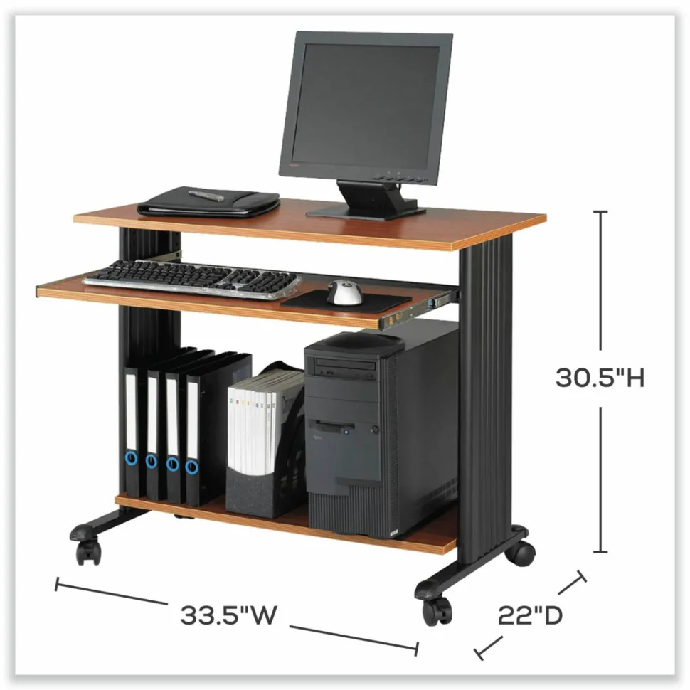 Safco Muv Standing Desk, 35.5" x 22" x 30.5", Cherry