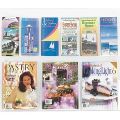 Safco Nine Compartment Magazine/Pamphlet Display - 9 Compartment(s) - Compartment Size : 7"x2"x9.12" - 5666CL