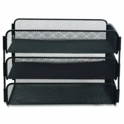 Safco Onyx Cubicle Panel Triple Letter Tray, 9 1/4