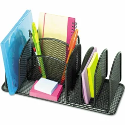 Safco Onyx Deluxe Steel Desktop Organizer, 12 5/8