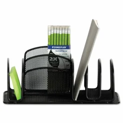 Safco Onyx Deluxe Steel Desktop Organizer, 12 5/8