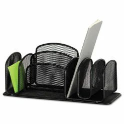 Safco Onyx Deluxe Steel Desktop Organizer, 12 5/8