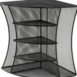 Safco Onyx Mesh Corner Organizer, Six Sections, 15 x 11 x 13, Black