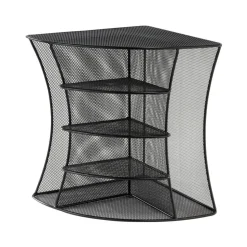 Safco Onyx Mesh Corner Organizer, Six Sections, 15 x 11 x 13, Black