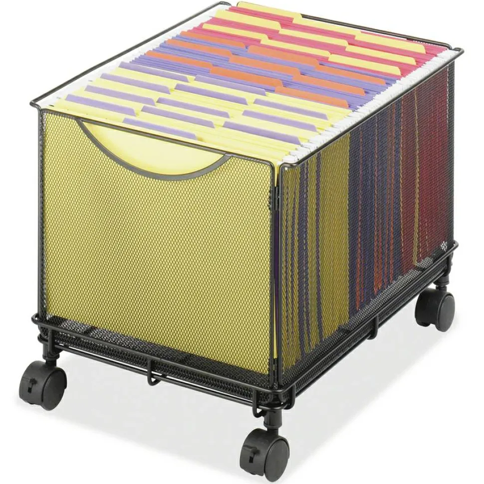 Safco Onyx Mesh Mobile File Cube, 13"H x 13 1/2"W x 16 3/4"D