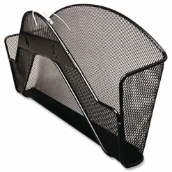Safco Onyx Mesh Wall Pocket, Legal Size, Black