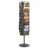 Safco Onyx 30-Pocket Mesh Rotating Literature Display, 65"H x 16"D, Black