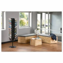 Safco Onyx 30-Pocket Mesh Rotating Literature Display, 65