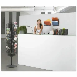 Safco Onyx 30-Pocket Mesh Rotating Literature Display, 65