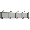 Safco Onyx Steel Mesh 5-Hook Wall Rack, 5-1/2"H x 26-3/4"W x 3"D, Black