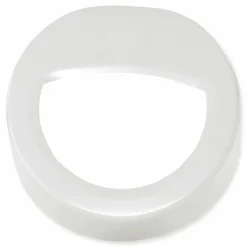 Safco Open Top Round Waste Receptacle, 30 gal, Steel, White
