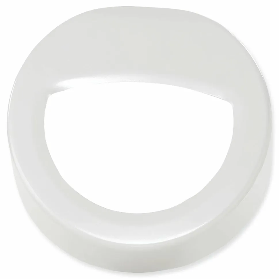Safco Open Top Round Waste Receptacle, 30 gal, Steel, White