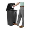 Safco Plastic Step-On Receptacle, 23 Gallon, Black