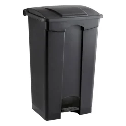 Safco Plastic Step-On Receptacle, 23 Gallon, Black