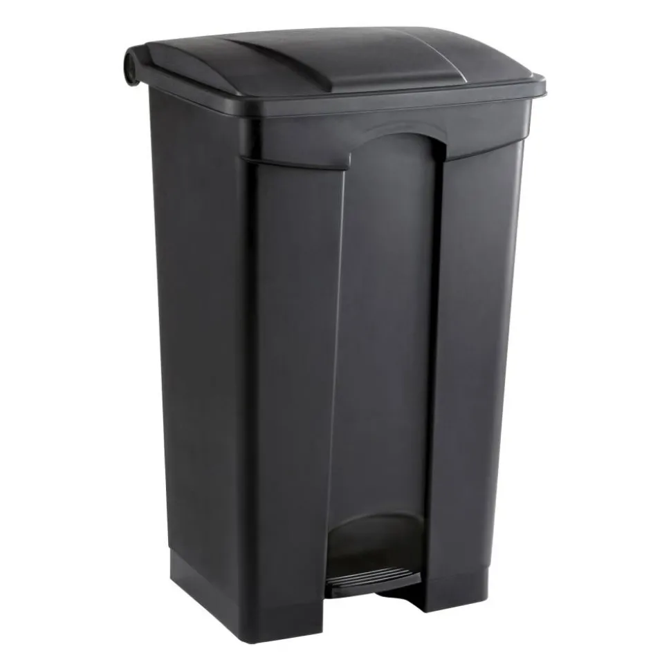 Safco Plastic Step-On Receptacle, 23 Gallon, Black