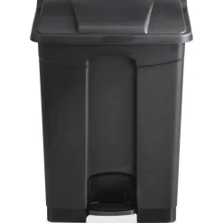 Safco Plastic Step-On Receptacle, 17 Gallon, Black