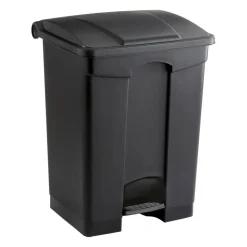 Safco Plastic Step-On Receptacle, 17 Gallon, Black