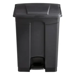 Safco Plastic Step-On Receptacle, 17 Gallon, Black