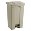 Safco Plastic Step-On Receptacle, 23 Gallon, Tan