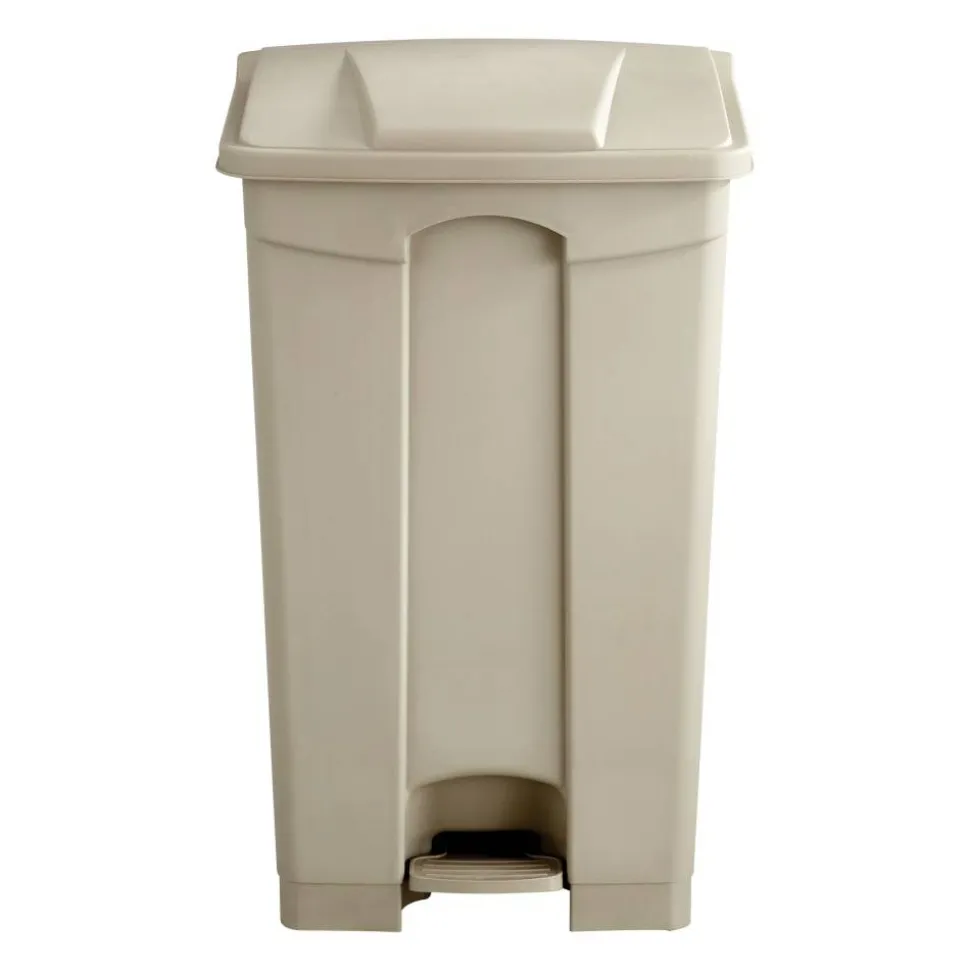 Safco Plastic Step-On Receptacle, 23 Gallon, Tan