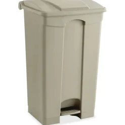 Safco Plastic Step-On Receptacle, 23 Gallon, Tan