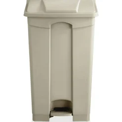 Safco Plastic Step-On Receptacle, 23 Gallon, Tan