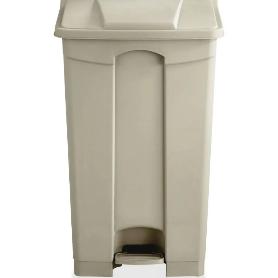 Safco Plastic Step-On Receptacle, 23 Gallon, Tan
